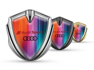 Audi Emblema Silicone Badge Durevole Tocco Premium